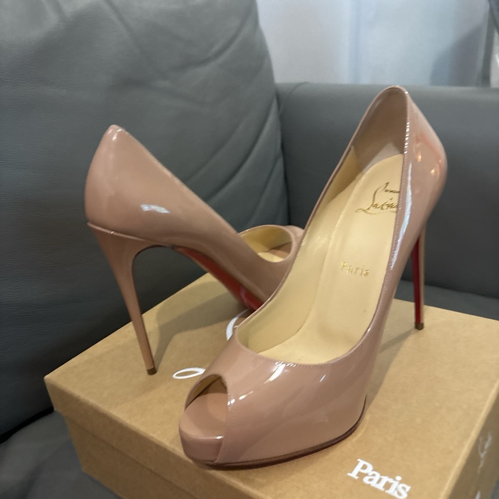 Christian Louboutin Blush Peep Toe Heels